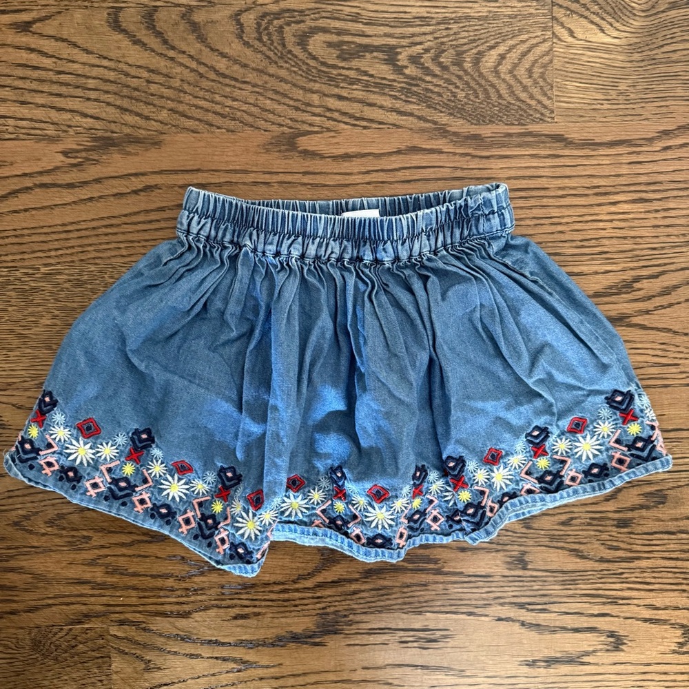 Denim Skirt with Floral Embroidery from Margherita Missoni